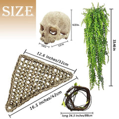 MUYG seagrass hammock bed for reptiles offering soft, sturdy resting place.