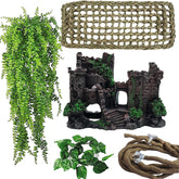 MUYG castle tank decor offers a secure hideaway and engaging focal point.