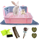 MUYG guinea pig litter box corner with anti-odor design for cage cleanliness