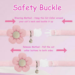 MUZIEBA kitten-collar adjustable 9 to 14 inches for a flexible fit.