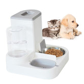 MUYG automatic cat food dispenser front view shows compact, travel-ready design for pets.