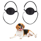 MVSSP dog eye patches adjustable post-surgery black 2-pack for safe recovery