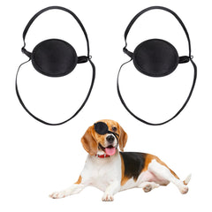 MVSSP dog eye patches adjustable post-surgery black 2-pack for safe recovery
