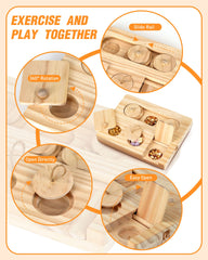 MWAOWM hamster enrichment toy with interactive sliders for problem solving