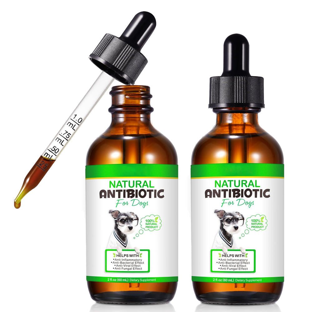 MXCZBSM 2Pack natural dog antibiotic bottle ready for home use.
