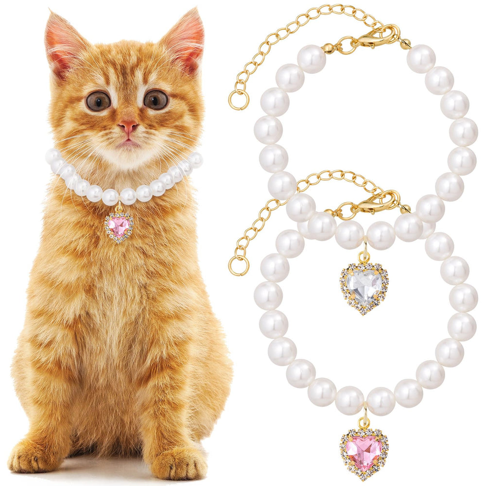 Mxxipp pearl collar white heart rhinestone closeup showcases festive sparkle for celebrations