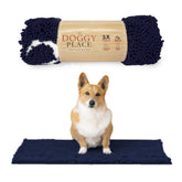 My Doggy Place absorbent dog mat front view with paw print design keeps entryways clean.
