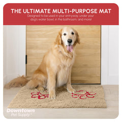My Doggy Place machine washable mat simplifies cleaning for reuse.