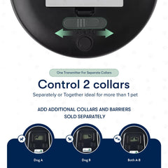 My Pet Command flexible boundary radius setup illustrates customizable indoor area control.