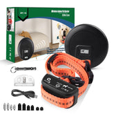 My Pet Command indoor barrier transmitter demonstrates wireless boundary setup for dog containment and room control.