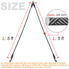 Mycicy double dog leash extension rope for comfortable two-dog walks.