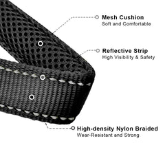 Mycicy nylon dog collar with breathable inner lining for warm days