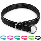 Mycicy reflective slip dog collar in black for night visibility