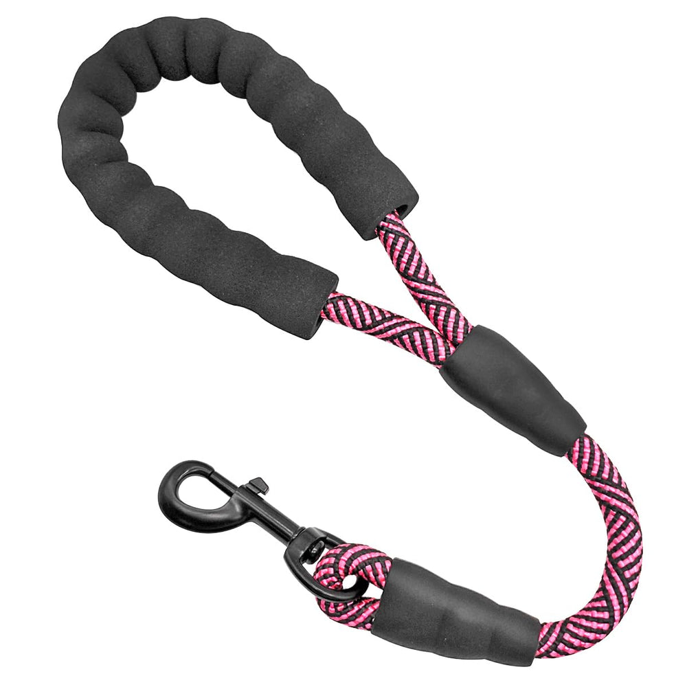 Mycicy short dog leash pink padded handle for confident training.
