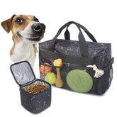 MYDAYS dog travel bag main compartment keeping pet essentials organized on trips.