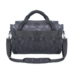 MYDAYS dog travel bag side pocket organization for quick-access pet items.