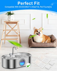 MyfatBOSS ecoconut-compatible filter-fit demonstrates secure installation for ECOCONUT fountains.