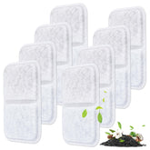 MyfatBOSS eight-pack cat litter filters contents visible for odor control and freshness.