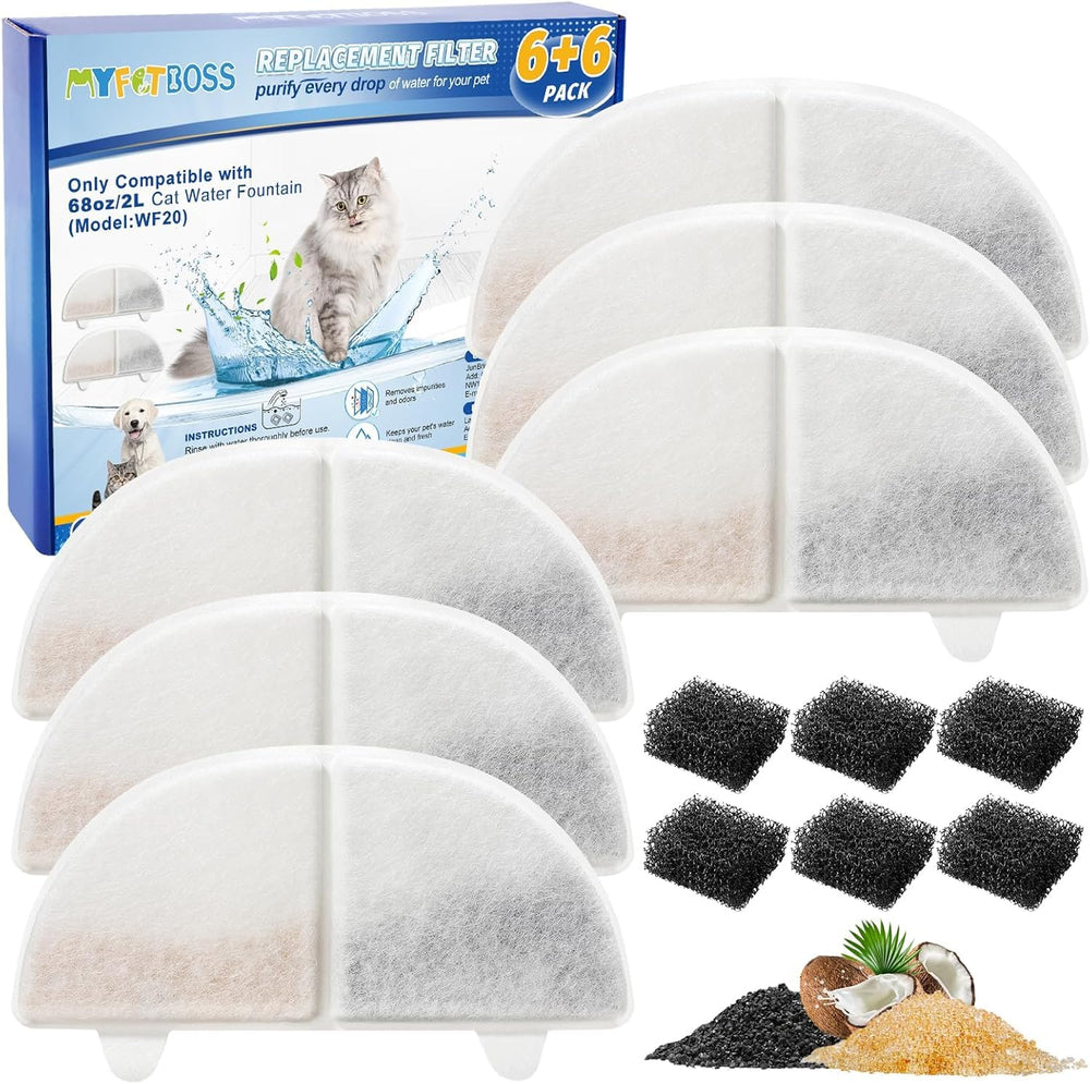 MyfatBOSS WF20/CF20 filter-pack-front view promotes clean drinking water for pets.