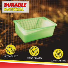 My Favorite Chicken chicken cage cup 27oz treat-dish green: keeps snacks organized and accessible.