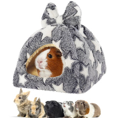 Mygeromon Star Style guinea pig bed front view showing cozy hideout.