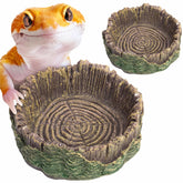 Mygeromon reptile water dish small side view provides stable hydration with minimal spillage.