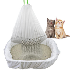 Mygeromon sifting litter liner with holes and drawstring supports quick waste disposal.