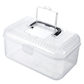 MyGift reptile carrier terrarium front view shows clear visibility for critter observation