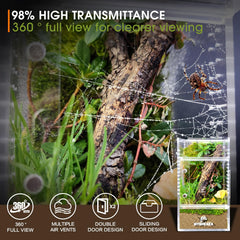 MYGIIKAKA spider enclosure with magnetic doors for easy feeding and access