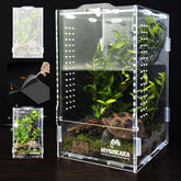 MYGIIKAKA acrylic jumping spider habitat 360 view for easy observation.