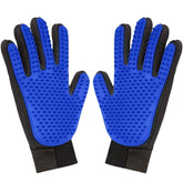 myKimono Dooki-Be grooming glove front view with soft silicone bristles for deshedding.