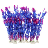 MyLifeUNIT artificial seaweed plants in purple 10pcs for vibrant aquarium decor.
