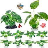 MyLifeUNIT Betta decor large plant offers a natural focal point and hiding spot.