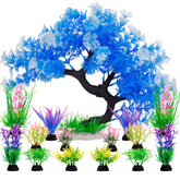 MyLifeUNIT large plastic tree decor adds a natural focal point and hiding space.