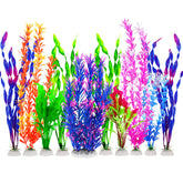 MyLifeUNIT, plantas de acuario, conjunto de 10, color azul, decorativas y seguras para peces.