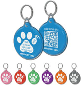 MYLUCKTAG NFC&QR tag front—durable, lightweight pet ID for quick scans.