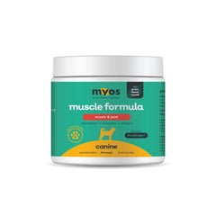 MYOS Canine Muscle Formula bottle supports canine mobility and recovery