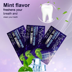 MySmile teeth wipes being used easily without rinsing for quick fresh breath