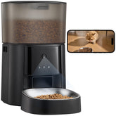 MZZ automatic feeder camera live view showing real-time pet mealtime for peace of mind