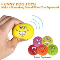 N-S dog toy features squeak and bounce for training.