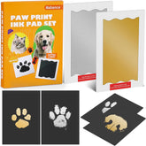 Nabance paw print kit shows clean touch ink pads for mess-free keepsakes.