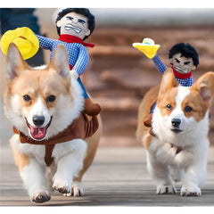 NACOCO Cowboy Rider dog costume breathable material keeps dogs comfy.
