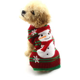 NACOCO dog snow sweater XXS with festive snowman pattern keeps small pets warm on winter walks