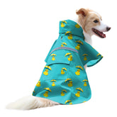 NACOCO large dog raincoat back view shows adjustable fit for dry outdoor outings.