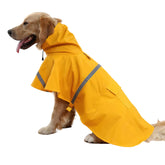NACOCO XXL yellow dog raincoat front view showing waterproof protection