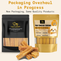NAK Himalayan Yak Cheese Dog Chews closeup texture shows dense, long-lasting bite.