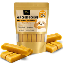 NAK Himalayan Yak Cheese Dog Chews package highlights natural ingredients and Himalayan recipe.