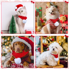 Naler dog Christmas scarf soft-knit texture for cozy warmth on walks.