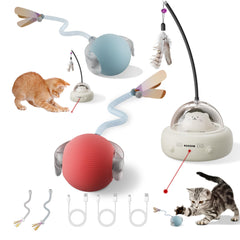 Naltreyva 3-in-1 interactive cat toys laser in action sparks active play and mental engagement