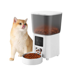 Naltreyva automatic feeder front view shows a compact unit ideal for home use and daily feeding.